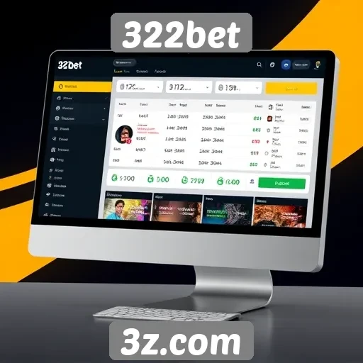 Interface do usuário do 322bet é intuitiva